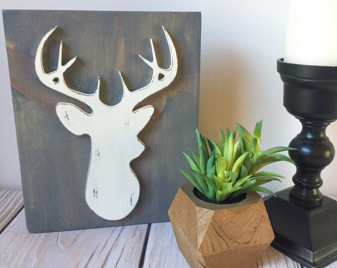 Rustic Signs Deer Head Farmhouse Decor Nursery Decor Woodland Nursery