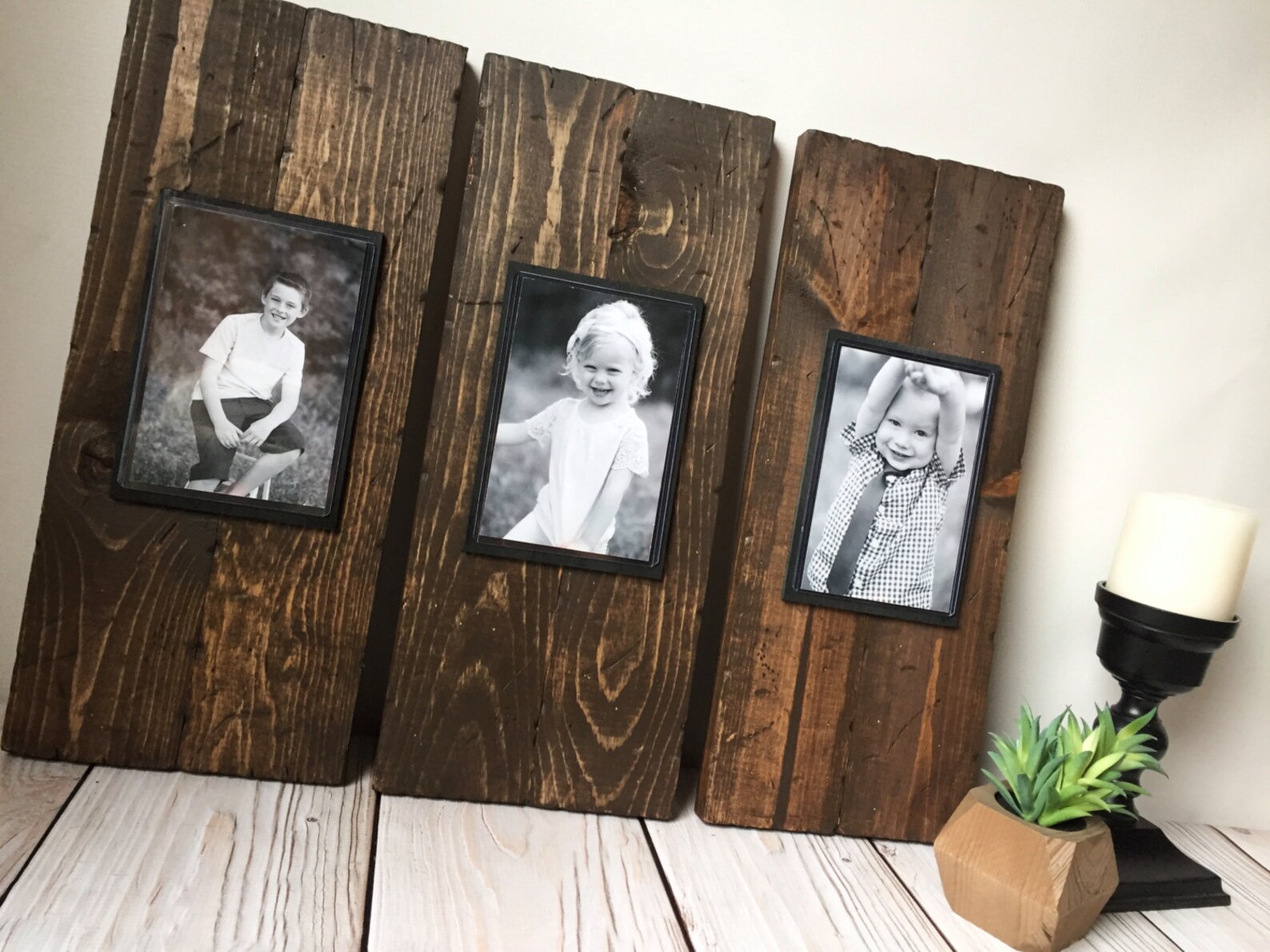 Rustic Wood Frame Picture Frame Set Rustic Picture Frame Etsy