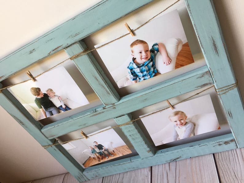 Gift Picture Frame Window Frame Farmhouse Decor Farmhouse Wood Picture Frame Wood Frame Rustic Home Decor Old Window