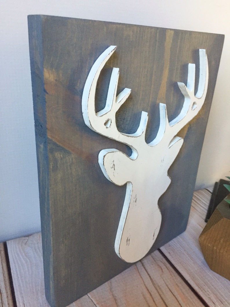 Rustic Signs Deer Head Farmhouse Decor Nursery Decor Etsy Canada