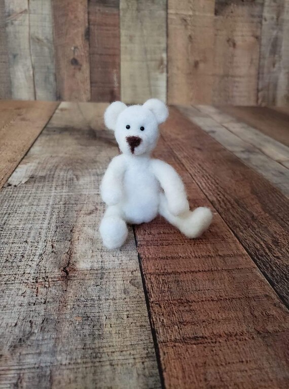 Felted stuffed teddy bear photo prop teddy bear prop newborn Etsy
