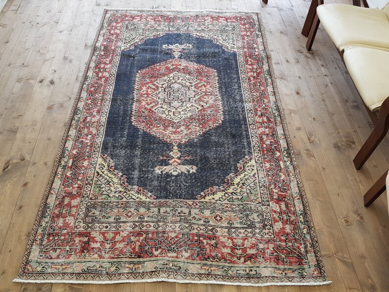 Turkish Rug Vintage Area Handmade Runner Oushak Home Kitchen Large Boho Rugs 7004