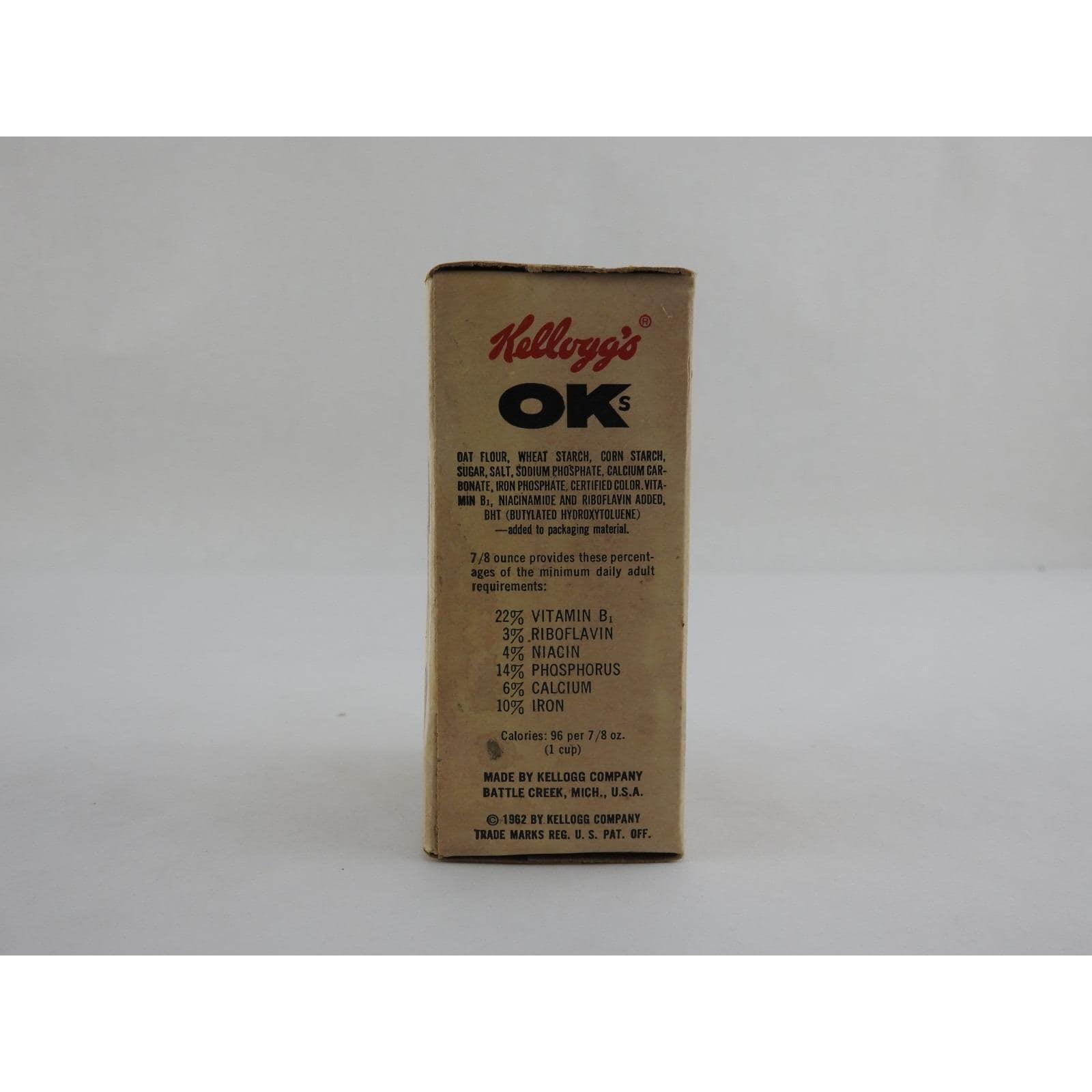 Vintage Kelloggs Oks Cereal Yogi Bear Vintage 1962 Mini Box Advertising ...