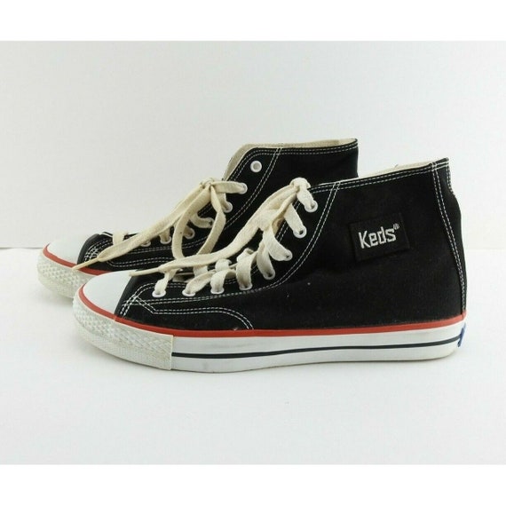 Vintage Black Keds High Tops Size Made in Korea 7… - image 1