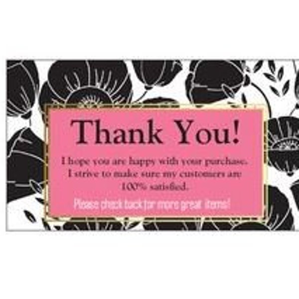 Ebay Thank You Card Etsy