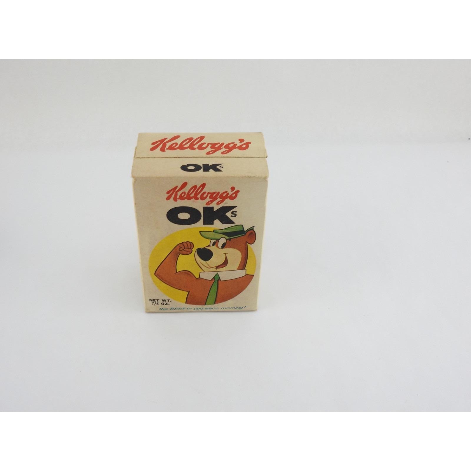 Vintage Kelloggs Oks Cereal Yogi Bear Vintage 1962 Mini Box Advertising ...