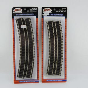 2 New Atlas HO Scale Code 83 18&quot; Radius Snap Track Curved Sections #532 USA