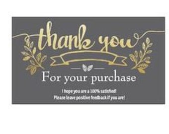 50 Large 4x6 Thank You Cards  Poshmark Etsy Seller Feedback Gray Floral 