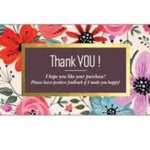 100 Professionele Bedankkaarten Ebay Poshmark Ebay Verkoper Feedback Bloemenprint