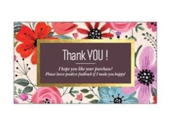 100 Professional Thank You Cards Ebay Poshmark Ebay Seller Feedback Floral Print