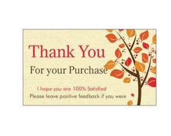 100 Professional Thank You Cards Ebay Poshmark Ebay Seller Feedback Fall Autumn Tree Leaves