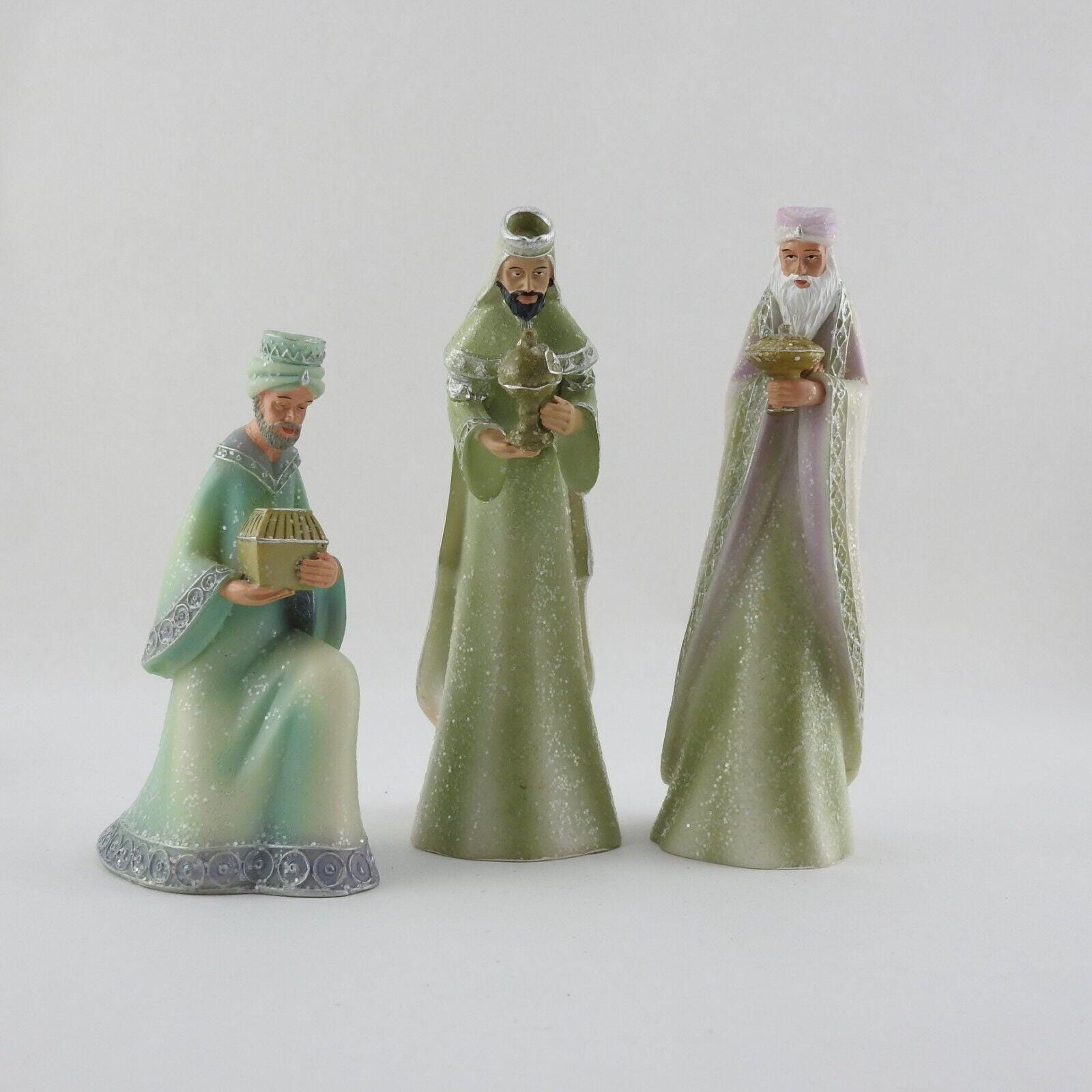 Hawthorne Village Heavenly Blessings Christmas Nativity 3 Kings Figures EUC Numb