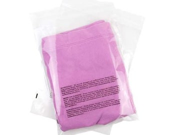 100 8x10 Clear Poly  Suffocation Warning Bag Self Sealing