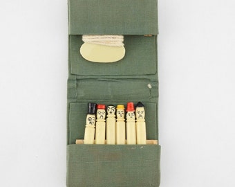 VintageTravel Kit Corde à Linge Cordon Epingles à Linge Peintes Jardinières Asiatiques Homme