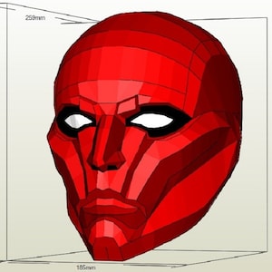 Redhood and The Outlaws Pepakura helmet