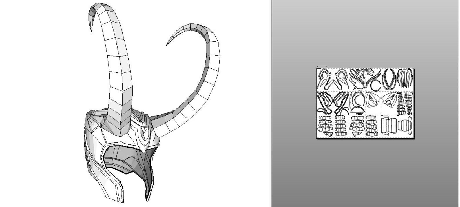 Схема рогов. Шлем Локи пепакура. Шлем Локи 2 пепакура. Шлем Локи развертка.