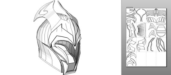 Hełm Pepakura Silvan Elfy Z Mrocznej Z Hobbita