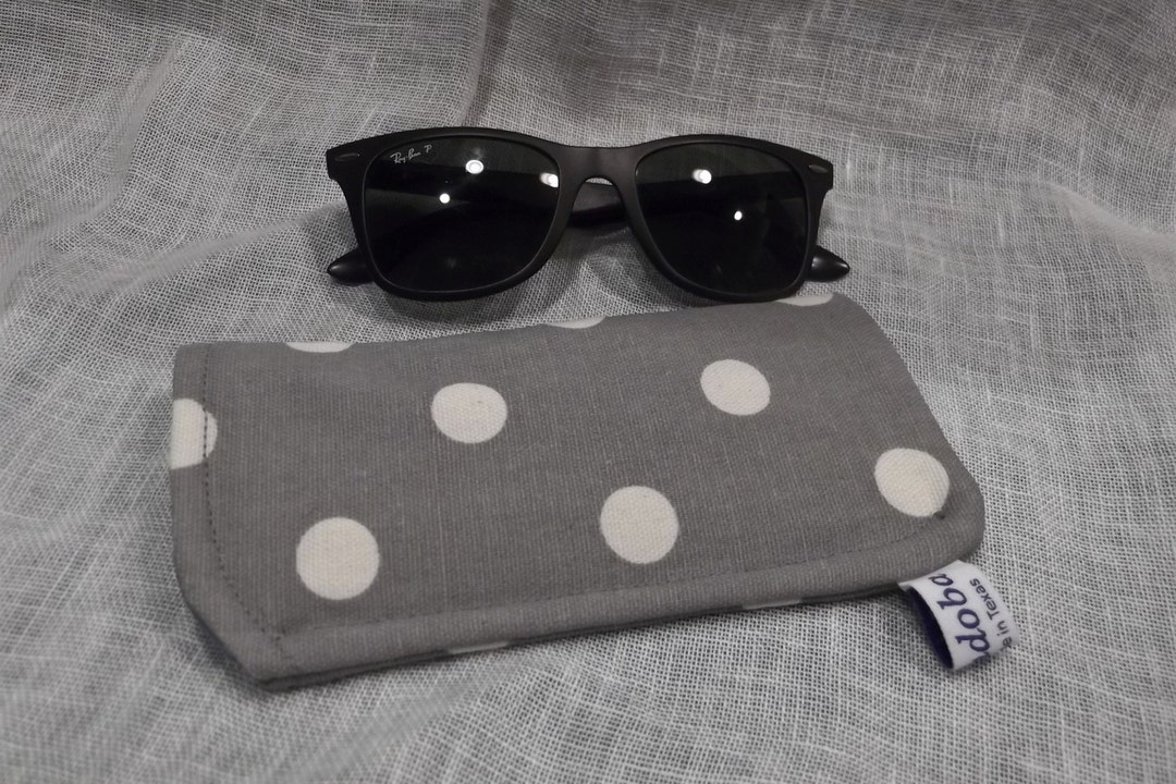 Polka Dot Glasses Pouch/ Sunglass Cover/ Fabric Eyeglass Case Etsy