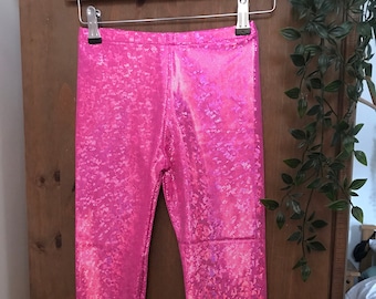 PINK HOLOGRAPHIC LEGGINGS (Unisex Children's)