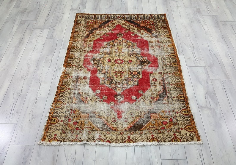 Distressed Area Rugs Vintage Turkish Rug Antique Look Decorative