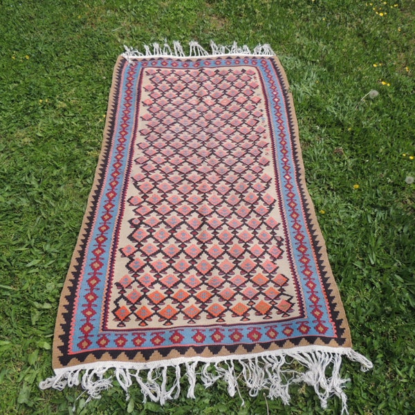 Persian kilim rug wool tribal rug