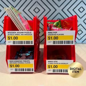 EDITIERBARE DIGITALE DATEI // Ziel Geburtstagsparty Preisschilder