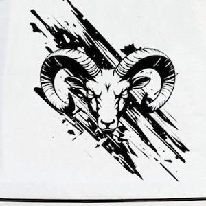 Ram Decal , Truck Hood Decal, Large Hood Decal , Splash Truck Decal, Universal Fit, Truck Graphics, Evil Ram Decal