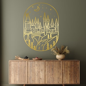Magic Castle Wall Decal, Wizard Wall Decal, Magic Wall Décor, Nursery Wall Décor, Which Wall Decal, Kids Room Décor, Castle Decal, Simple