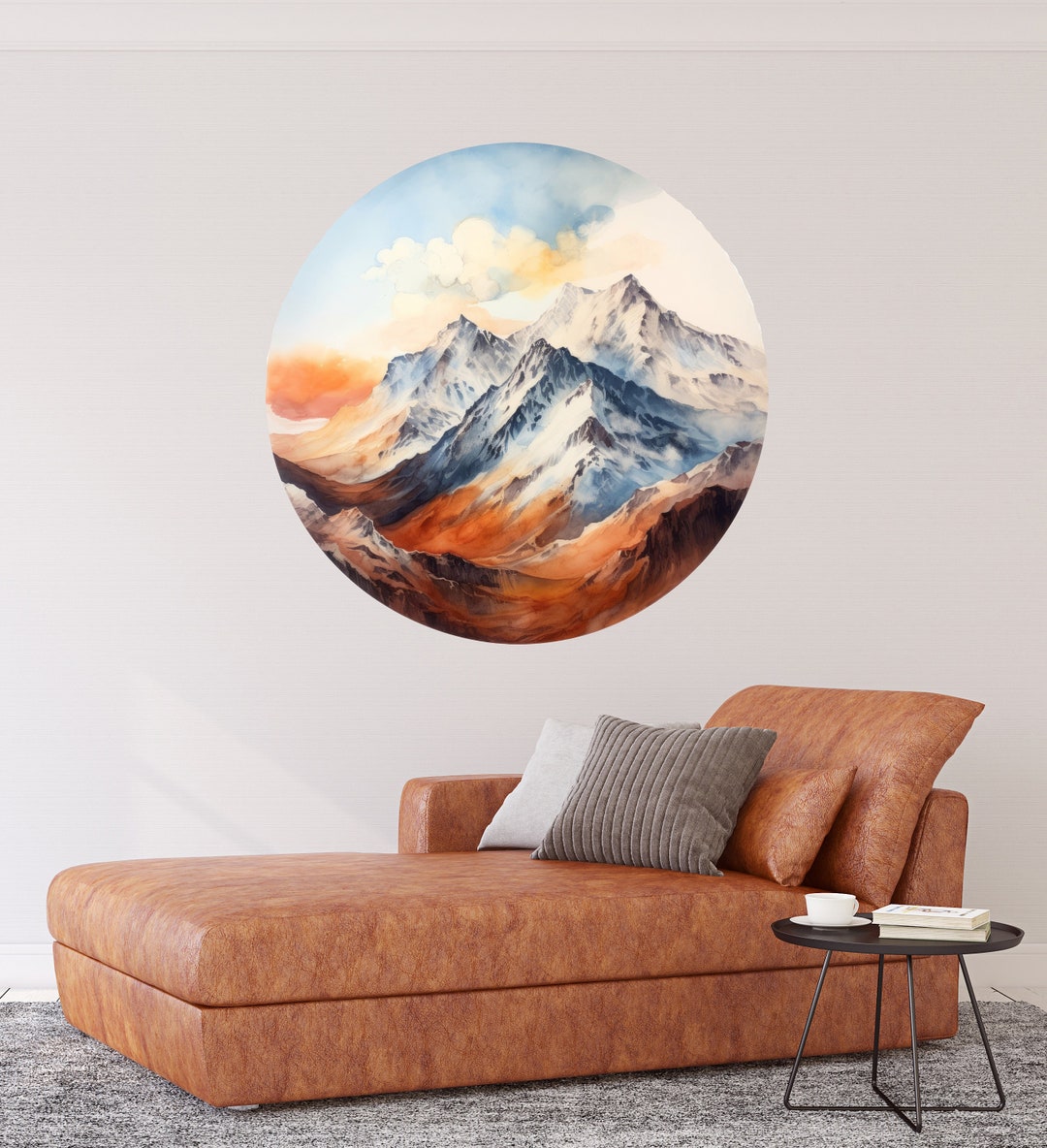 Mountains Scenery Wall Decal Watercolor Sticker Outdoors Nature D??cor