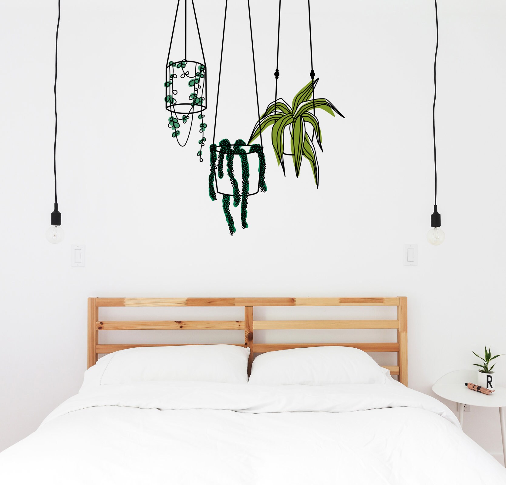 Hanging Plants Wall Decal Plant Mom Sticker Décor Pop Art Etsy