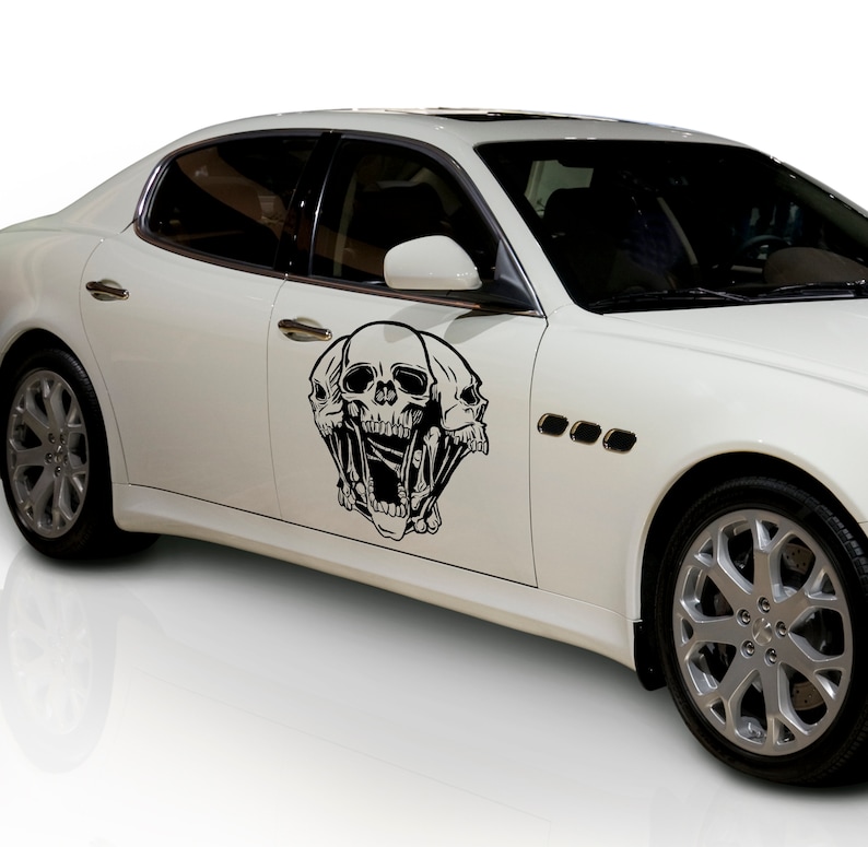 Skull Car Decal, Hood Car Decal ,sports Car Hood Decals, Rear Car