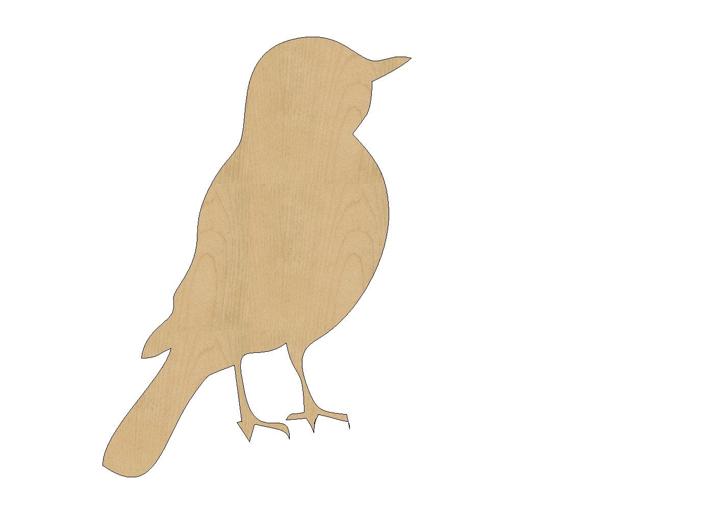 Bird Cutout Shape Laser Cut Unfinished Wood Shapes Craft Etsy
