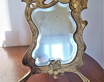 Miroir de coiffeuse Art Nouveau 1900