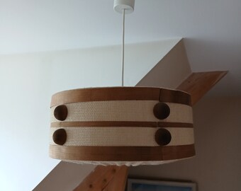 Suspension scandinave bois et teck 1970