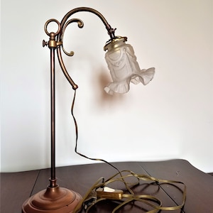 French lamp from the 1900 brass and copper period