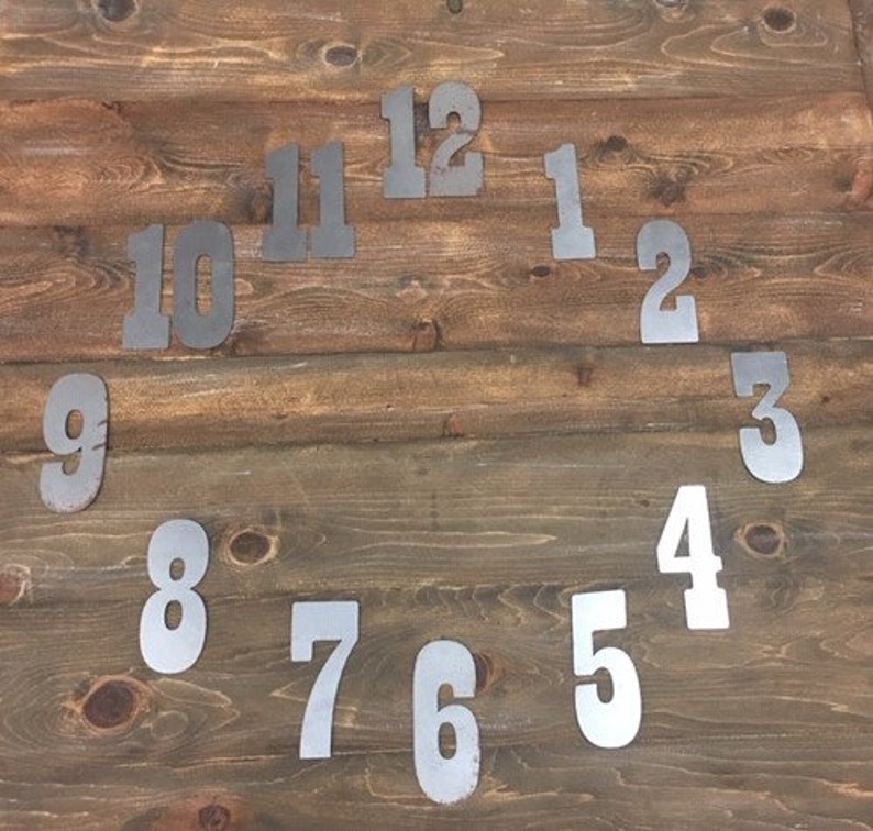 6 Inch Metal Clock Number Set includes Numbers 112 Rusty Etsy