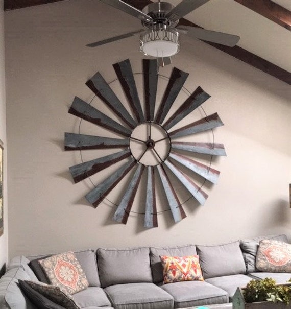 Massive 96 Inch Windmill Head Oversize Wall Decor Large Decor Large Windmill Windmill Decor Barn Decor Outdoor Wall Decor Labor Day Sale
