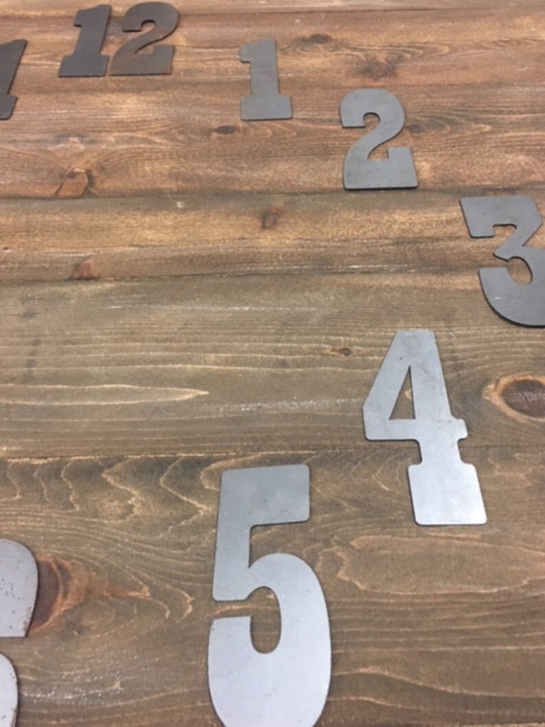 4 Inch Rusty Clock Numbers DIY clockMetal NumbersSpool Etsy