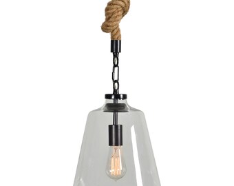 Rope Pendant Light | Etsy