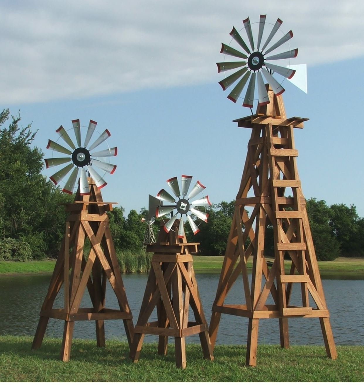 wooden windmill