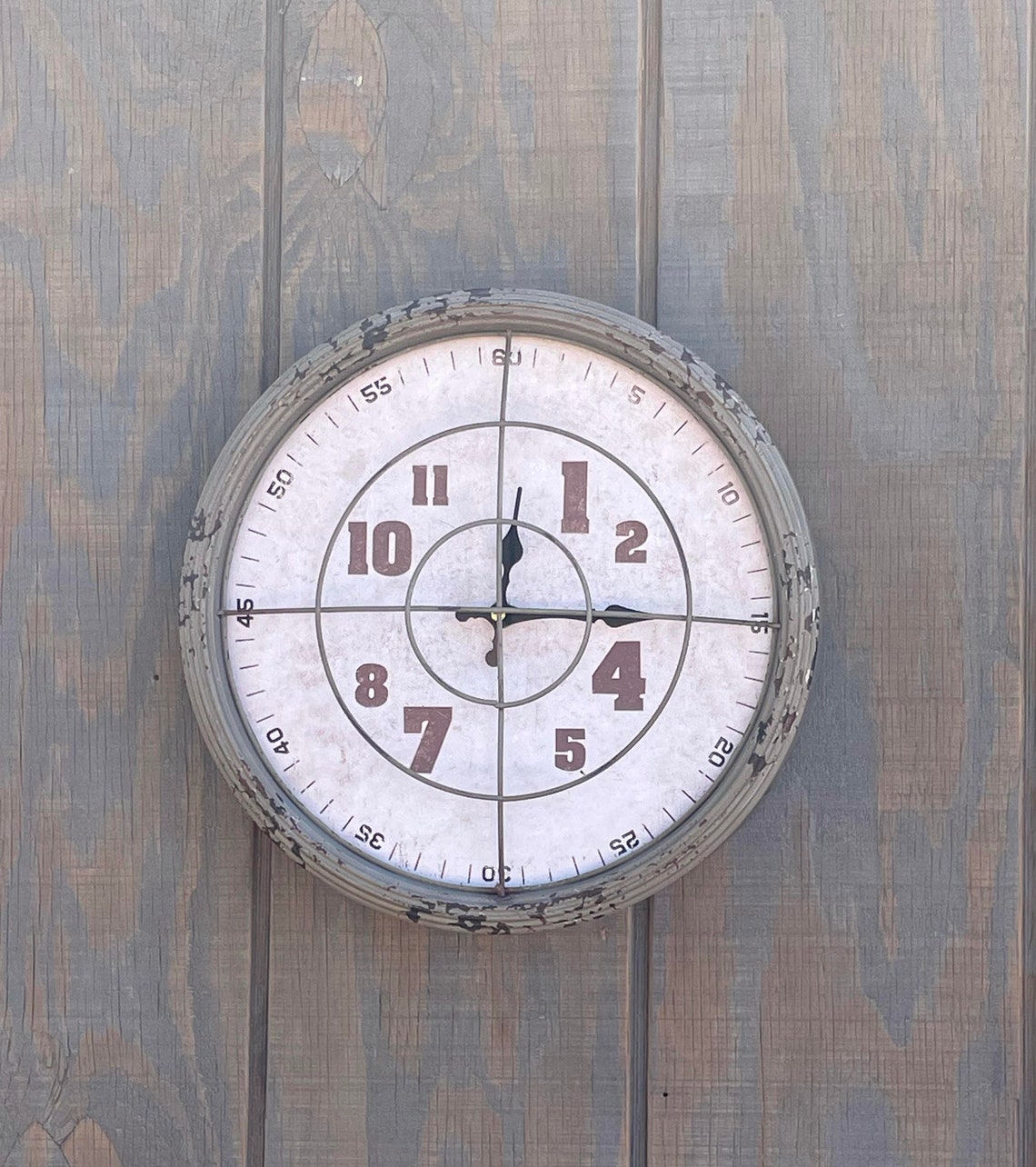 Rustic Metal Wall Clock Etsy