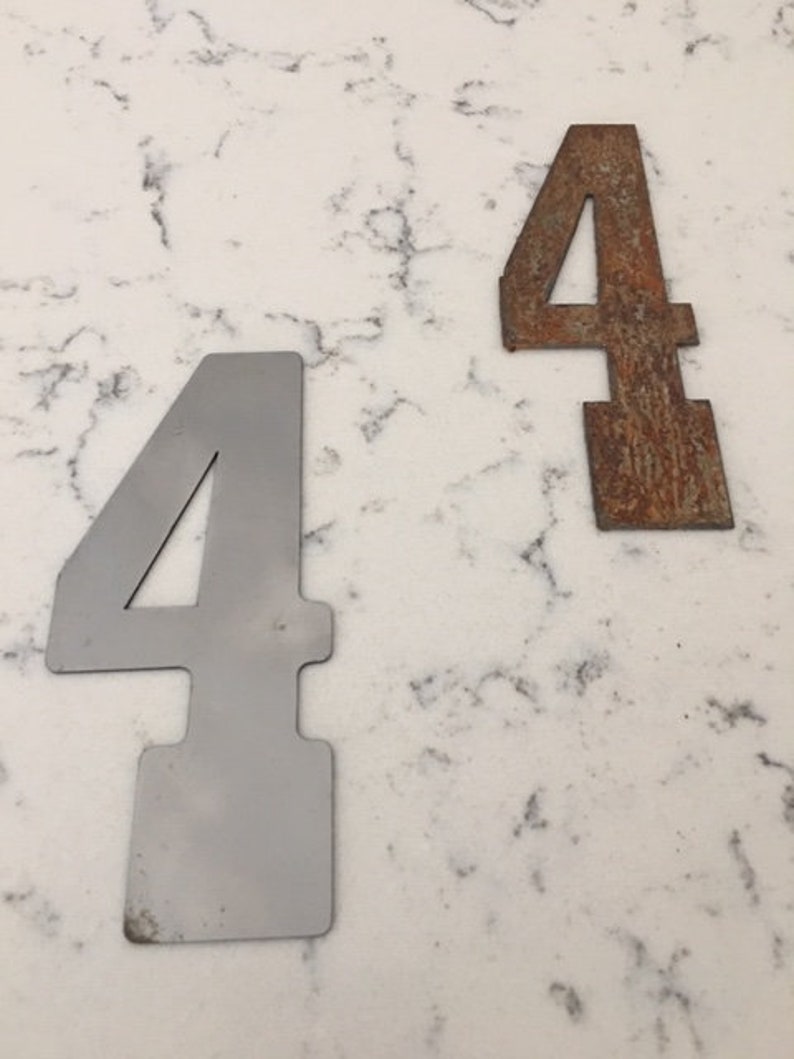 4 Inch Metal NumbersRUSTY NATURALCraftsDIY MetalAddress Etsy