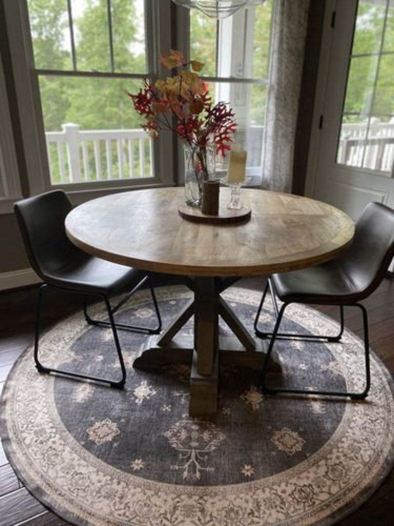 Modern Farmhouse Round Dining Table Etsy