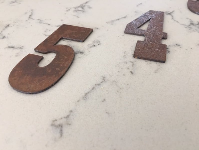 4 Inch Metal NumbersRUSTY NATURALCraftsDIY MetalAddress Etsy