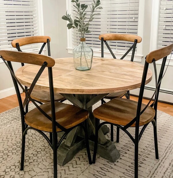 Modern Farmhouse Round Dining Table Etsy