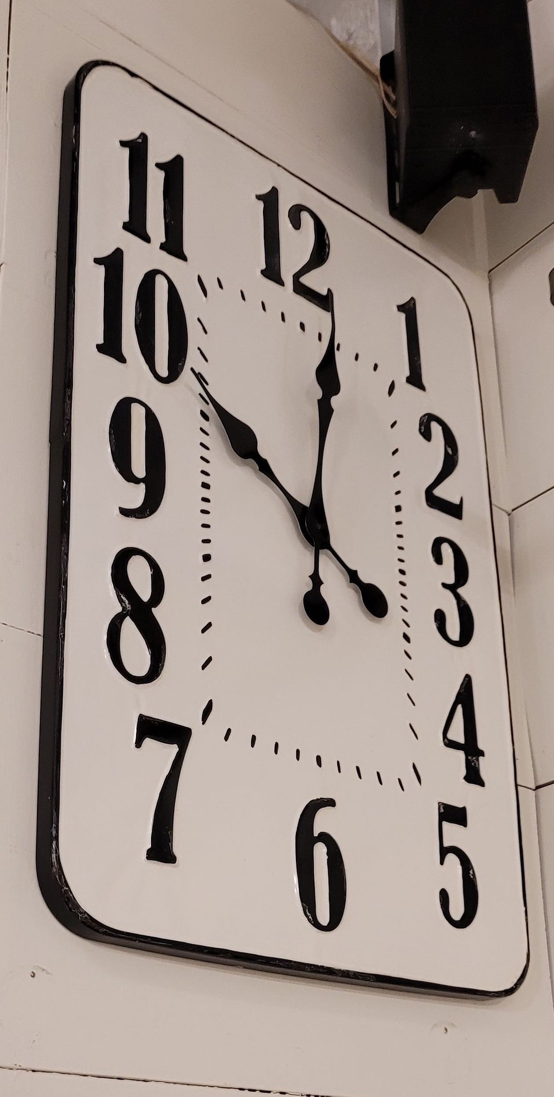 Large Rectangular Farmhouse Wall Clock Etsy