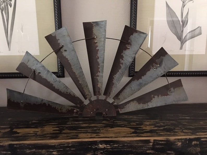 47 Inch Large Windmill Half-Wall decor-rustic-farmhouse-home | Etsy