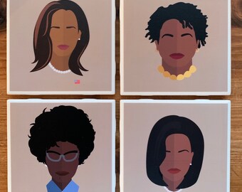 Black Women in History Icons - Original Design Coasters