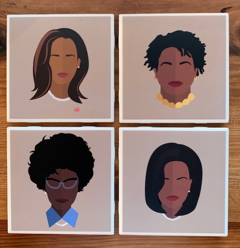 Black Women in History Icons Original Design Coasters - Etsy