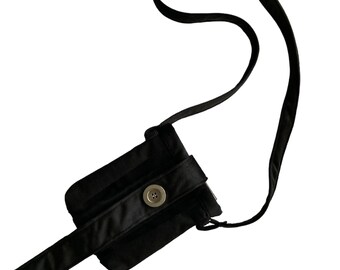 Black Pleated Pocket Bag